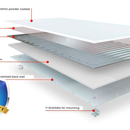 Ecaros Panneau infrarouge métal - 400 Watt