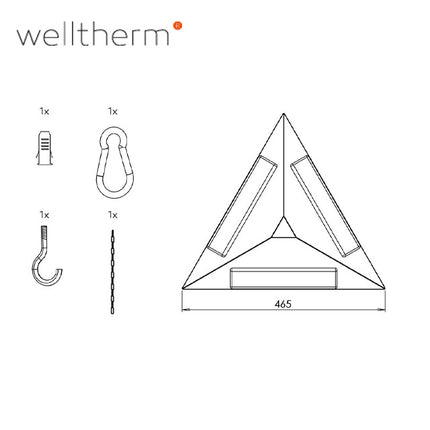 Welltherm Dark radiator HPKW - Ceramic radiator - White